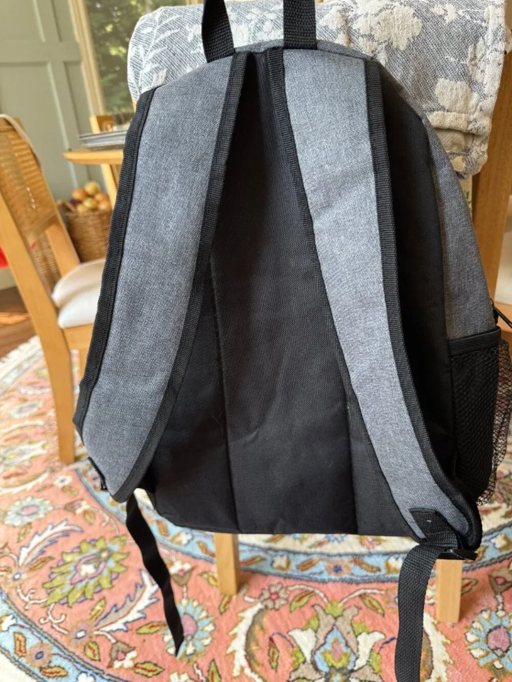 Grey Hit Promotional Backpack with Retro Basketball Character & Enamel Pin